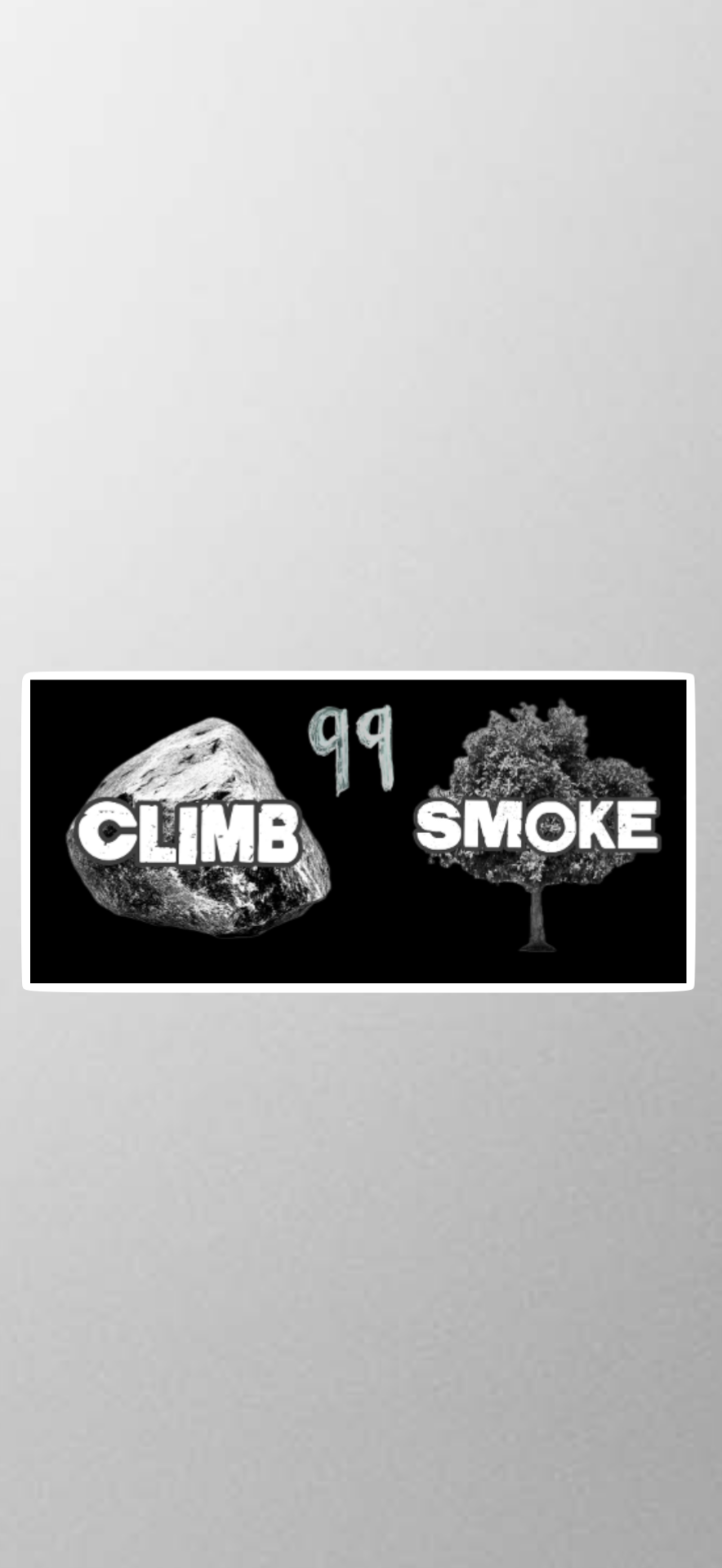 climb rock smoke tree sticker