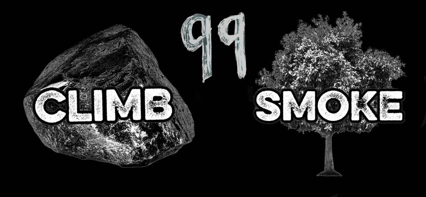 climb rock smoke tree sticker